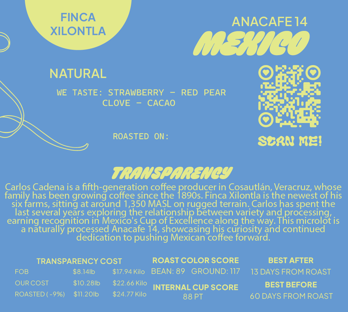 Mexico Anacafe 14 Natural Finca Xilontla