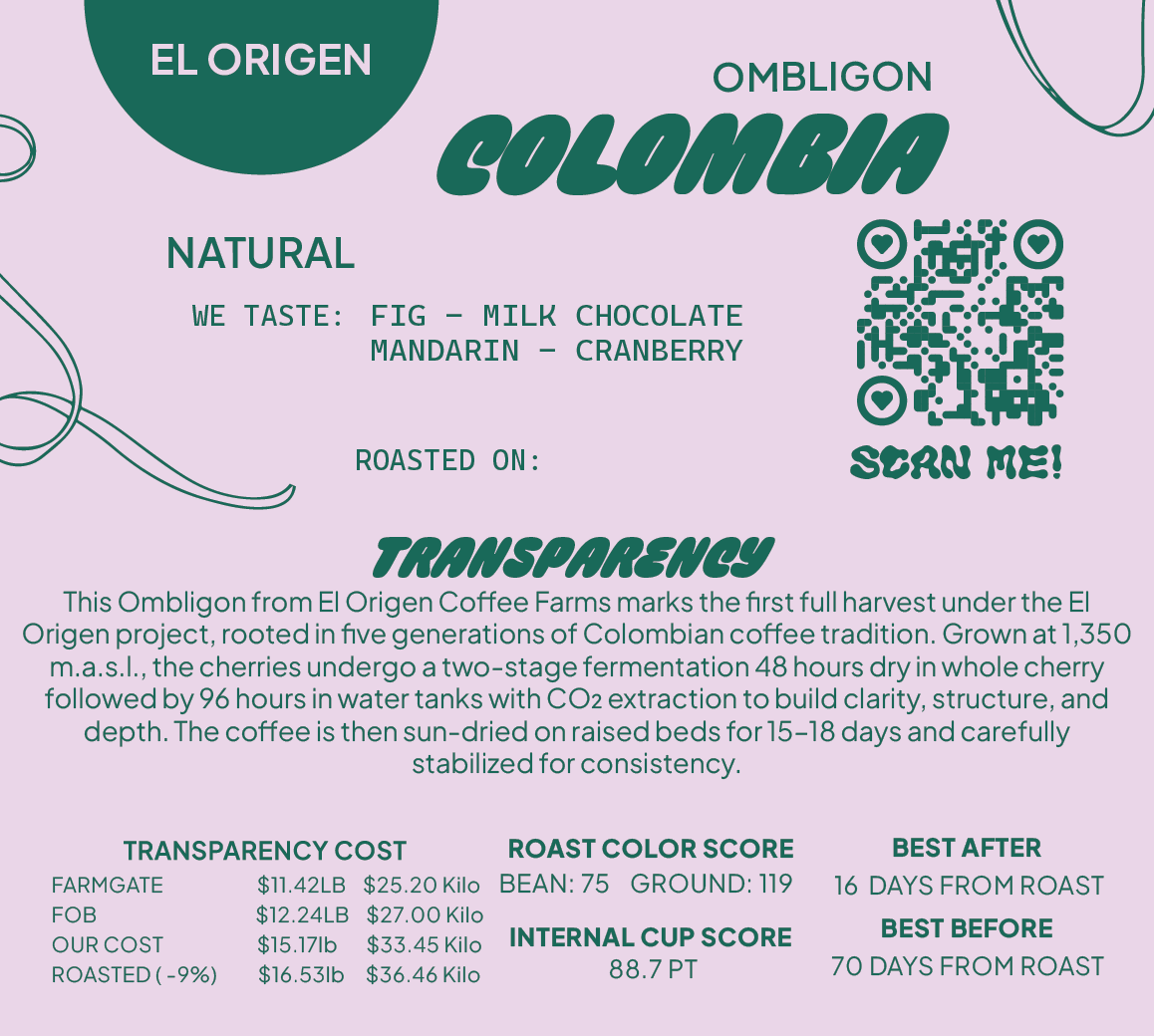 COLOMBIA OMBLIGON NATURAL