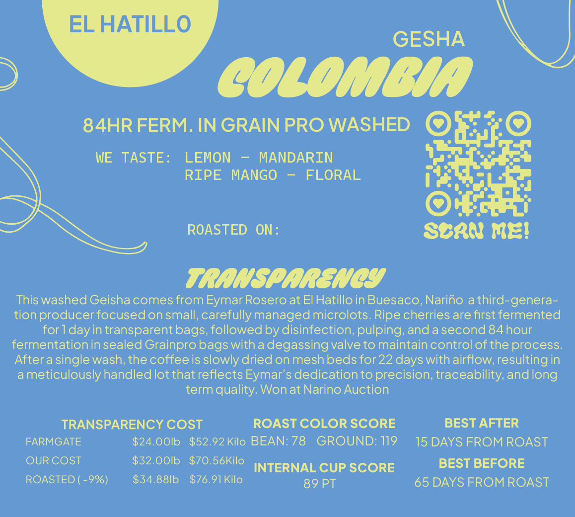 COLOMBIA GESHA WASHED EL HATILLO