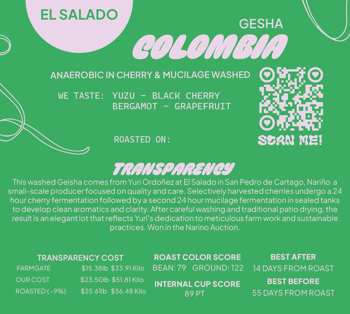COLOMBIA GESHA WASHED EL SALADO