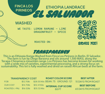 EL Salvador Ethiopia Landrace Washed