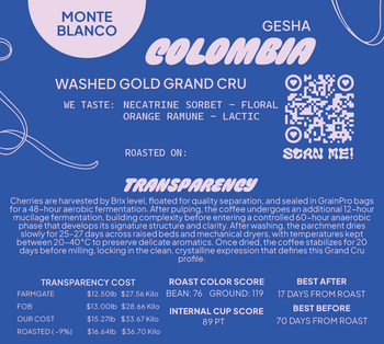 Colombia Gesha Washed Gold Grand Cru