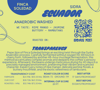Ecuador Sidra Anaerobic Washed - Finca Soledad